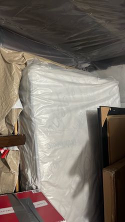 FREE New twin size mattress/ box spring with metal frame