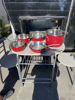 Cuisinart set of pans complete (red)