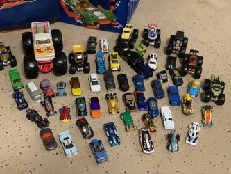 Hot wheels! Cars, monster trucks and hot wheels storage cube with lid