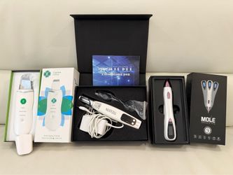 Skin Scrubber, Pico Laser( toning) , Freckle Removal Pen, MTS Microneedling Device, Esthetician Supplies, Eyebrow Microblading Pen & device, Acne Extr