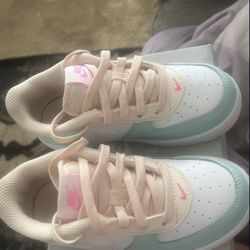 Jade Ice/Guava Ice-White Nike Air Force 1s
