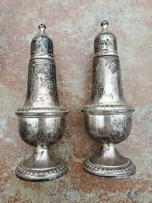 Vintage Empire Sterling Weighted 232 Salt Pepper Shaker Set

