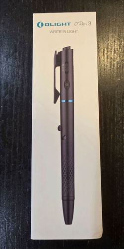 Olight O'Pen 3 Multifunctional Pen Light with 120 Lumens & Green Laser.  BLACK