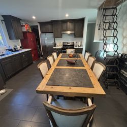 17th Century Style Pine Trestle Refectory Table