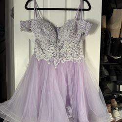 Purple Dress - Embellished Tulle