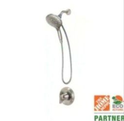 MOEN Attract with Magnetix Single-Handle 6-Spray 5.5 in. Shower Faucet in Spot Resist Brushed Nickel (Valve Included
