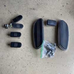 HARLEY FLOORBOARDS, PASSENGER PEGS, HIGHWAY PEGS, SHIFTER PEGS, BRAKE PEDAL