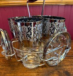 MCM Vitreon Queens Lusterware Bar Set