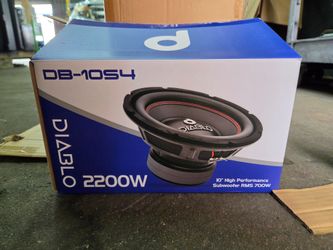 Diablo DB-10S4 v2 10" Single 4 Ohm Voice Coil 2" SVC Car Audio Subwoofer Bocina