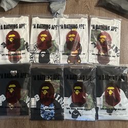 Bape T Shirts Black White Large