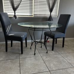 Glass Dining Table (chairs Not Included)