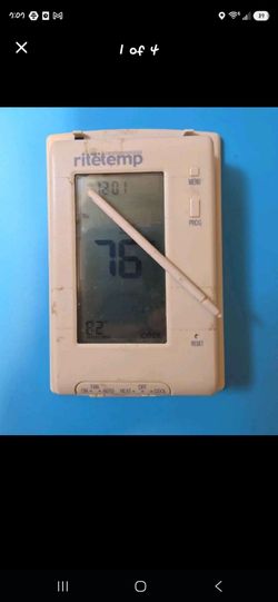 RiteTemp 8035C 7-Day Programmable Digital Thermostat Touch Screen White