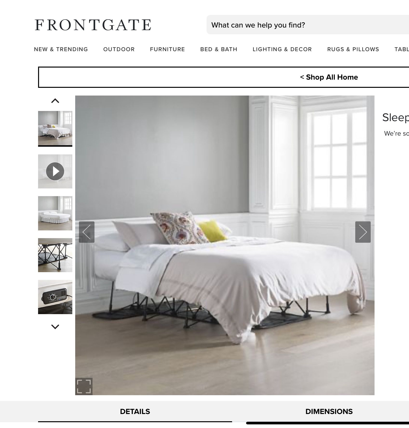 Frontgate Portable Bed With Frame, Retails For $350