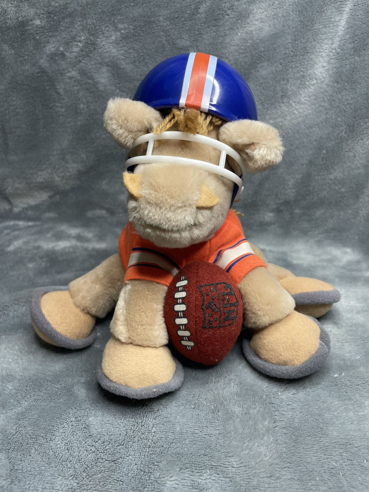 Vintage 1983 Denver Broncos NFL Huddles Mascot Plush Tudor Games Collectible Toy