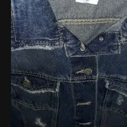 Denim Jacket. Distressed Denim/Jean Jacket
