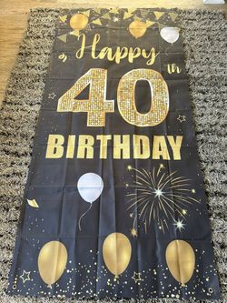 40th Birthday Door Banner