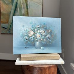 HandPainted Floral Canvas Art ( 16”x12” ) firm on price