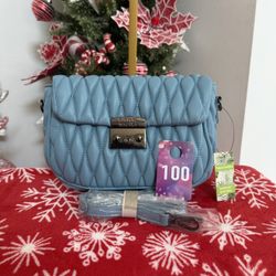 Badgley Mischka Quilted Messenger Bag 