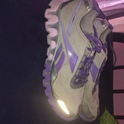 Reebok Women's Gray and Purple Athletic Shoes