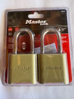 Master Lock 2 pk with combination