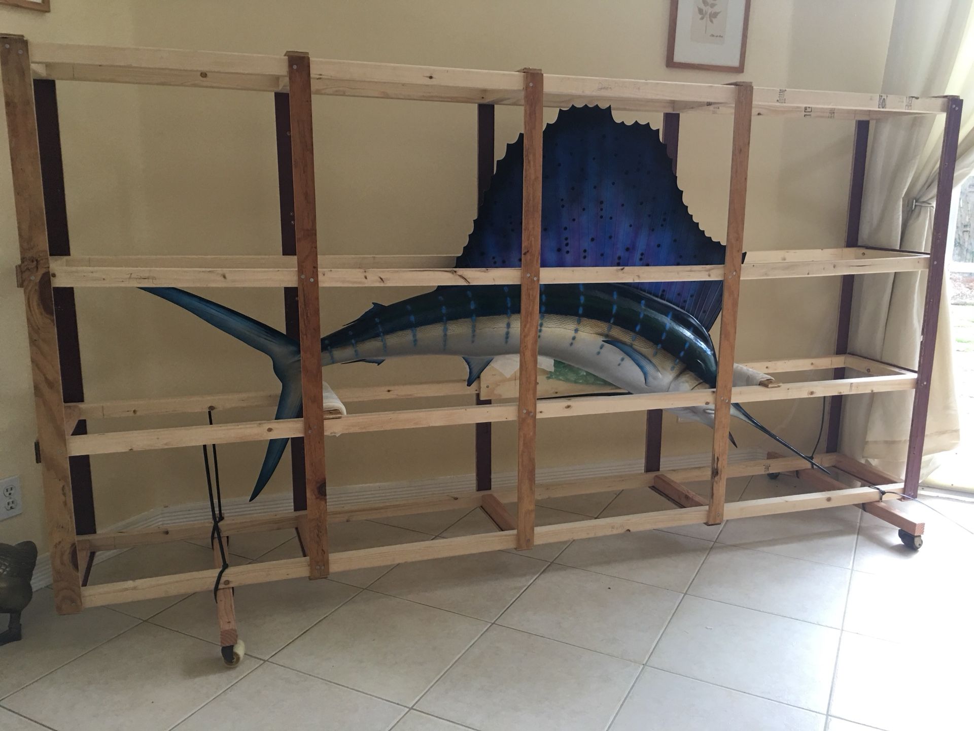 Sailfish Wall Mount, with Moving crate, $600.