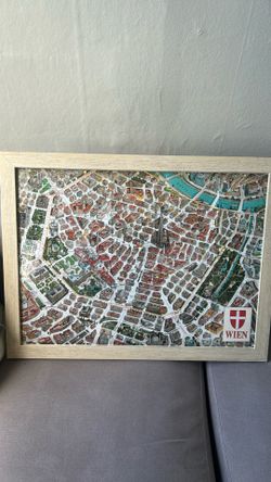 Framed Map of Vienna