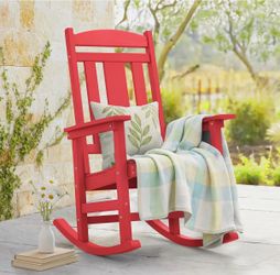 Bright Red HDPS rocking chair