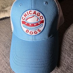 Chicago Dogs Blue Baseball Cap Hat Adjustable Mesh Snapback Hat
