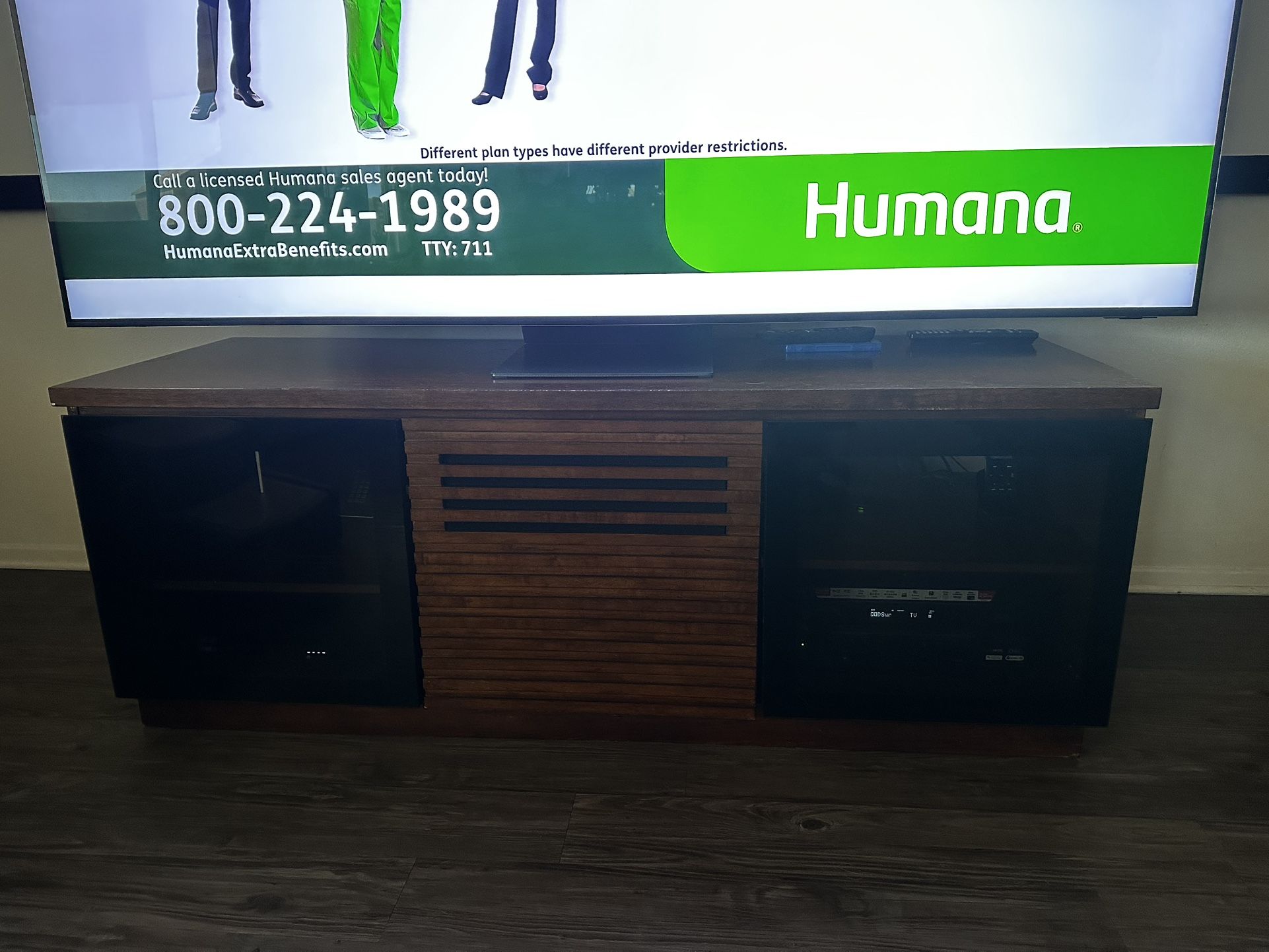 Contemporary Espresso Finished Wood A/V Cabinet