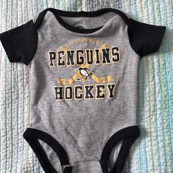 Pittsburgh Penguins Hockey Creeper 0-3 Months NHL Baby Onsie