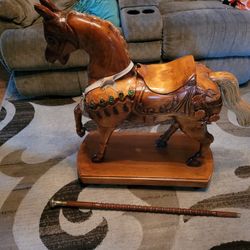 Large Horse Carving 