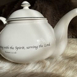 XL Tea Pot/Scripture On Tableware 