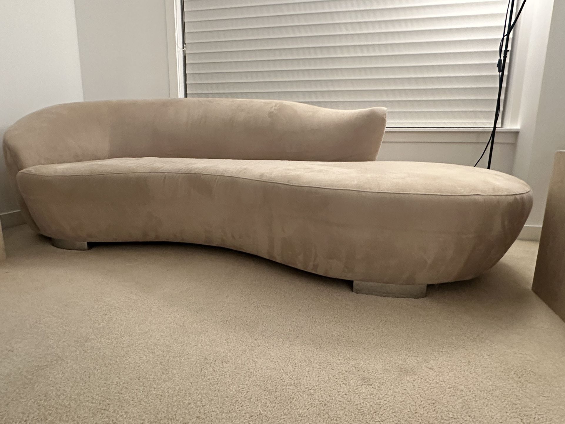 Curved Velvet Sofa