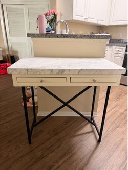 Modern Marble-Top Display Table / Entryway Console – $175 OBO