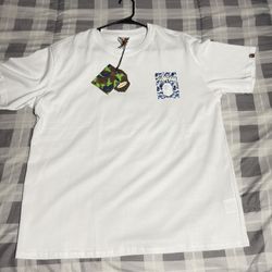 Bape x Stüssy White Tee XXL Fits Like XL Slim