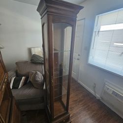 Eathan Allen Glass Front Display Cabinet
