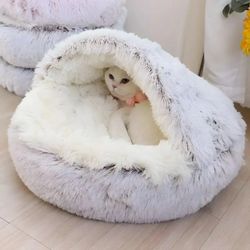 COZYCAVE SOFT PLUSH PET BED item is new