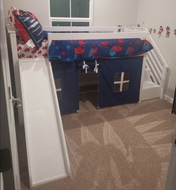Twin loft Bed For Kids With Stairs, mattress included!