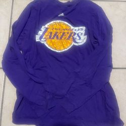 Los Angeles Lakers Adidas The Go Tee Size Large Long Sleeve Shirt