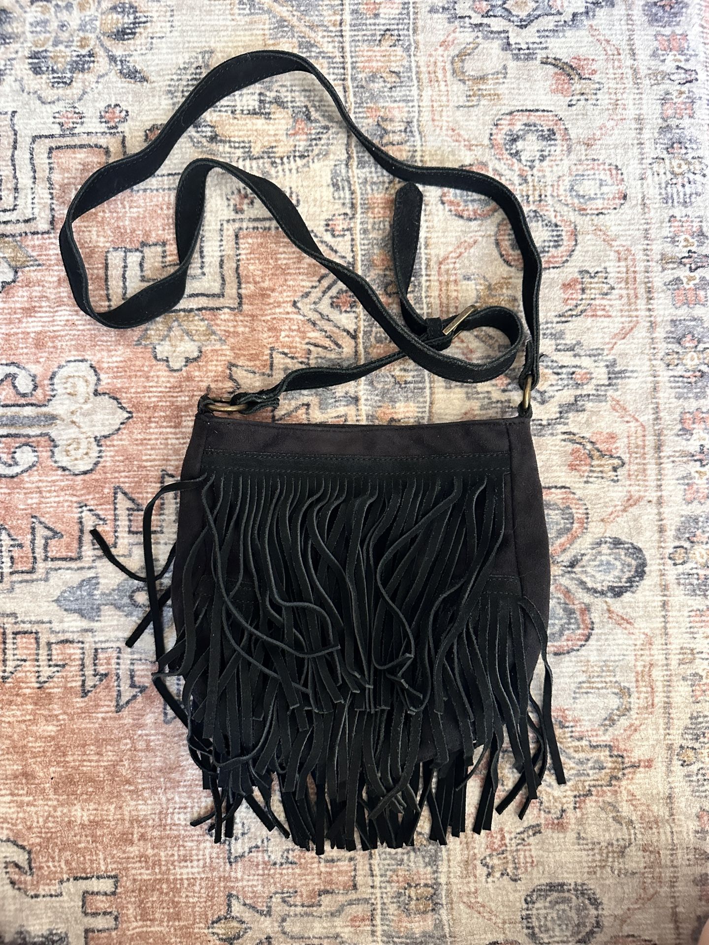 Boho "Leather" Fringe Crossbody Bag/Purse