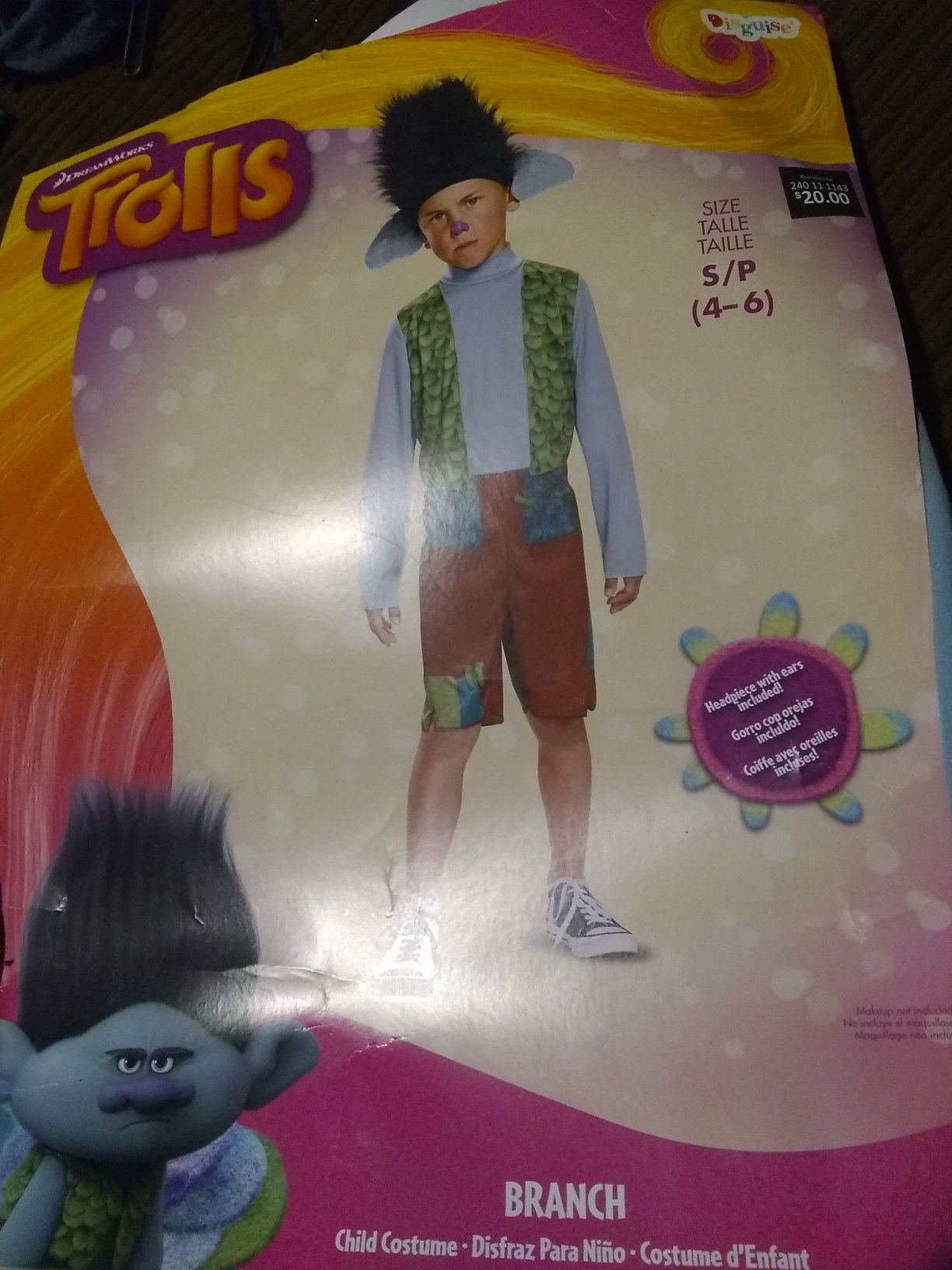 Trolls (Branch) costume