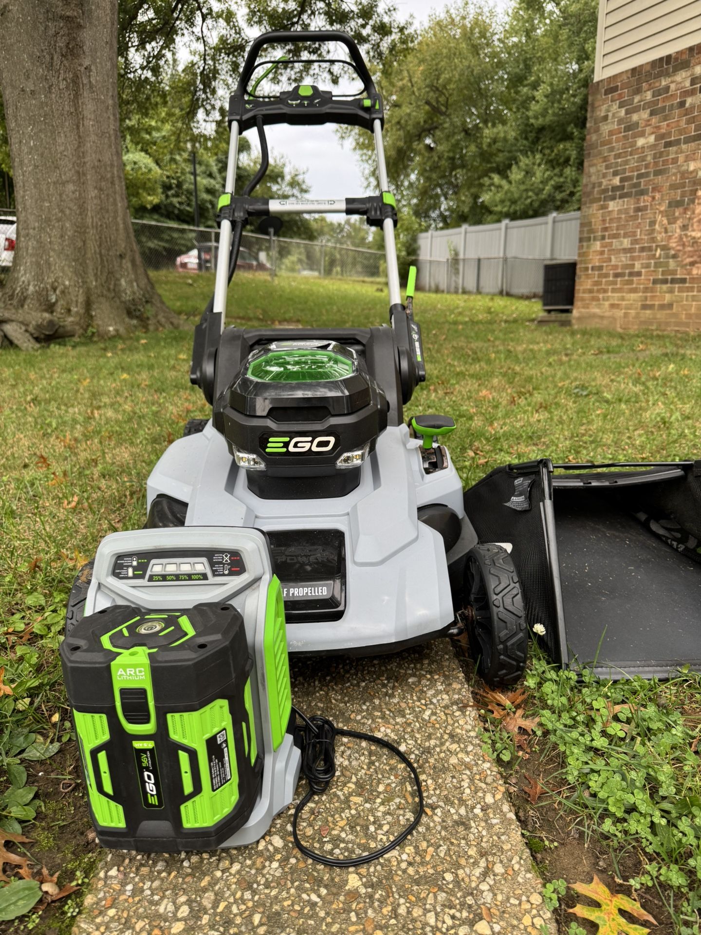 Ego Self Propelled Mower, 7.5ah Battery, Speed Charger, Bag (Small Hole) Great Condition Everything Works As It Should.
