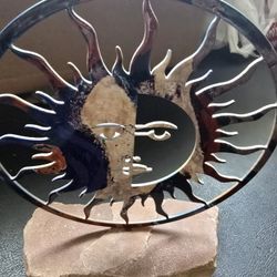 SUN/MOON ENAMELED ART 