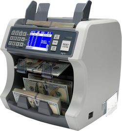 Bank-Grade Mixed Denomination Money Counter & Sorter with Built-In Receipt Printer