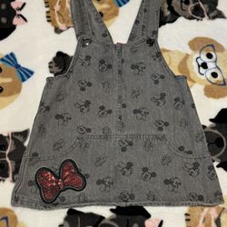 Minnie Mouse Denim Overall Dress