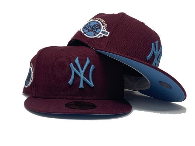 Sports World 165 New York Yankees 100th Anniversary Maroon Icy Brim