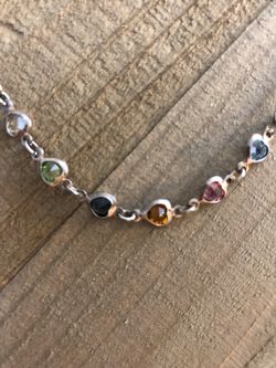 Colorful Silver Necklace
