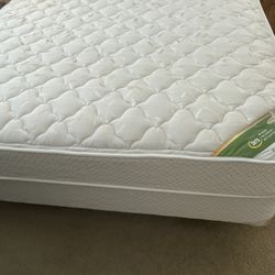 Full Queen Bed Set ( Mattress, Box Spring, Headboard, Railing)