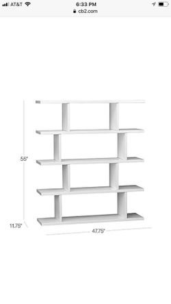 CB2 Exclusive 3.14 White Bookcase for Sale in New York NY OfferUp