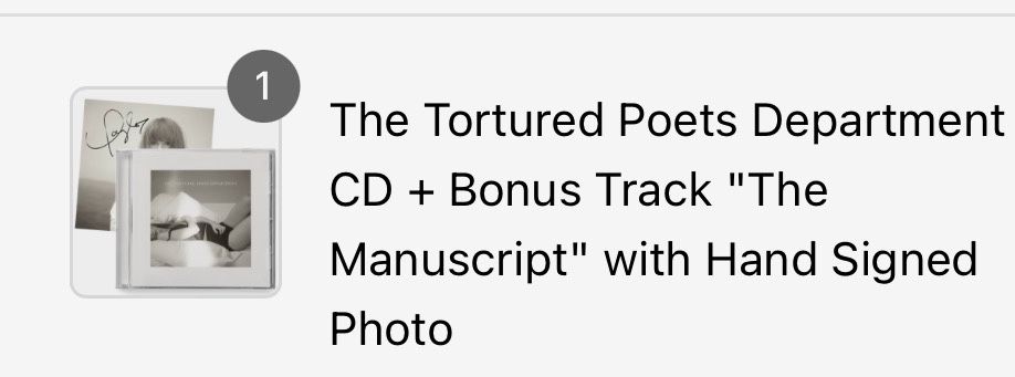 Tortured Poets Department Signed CD